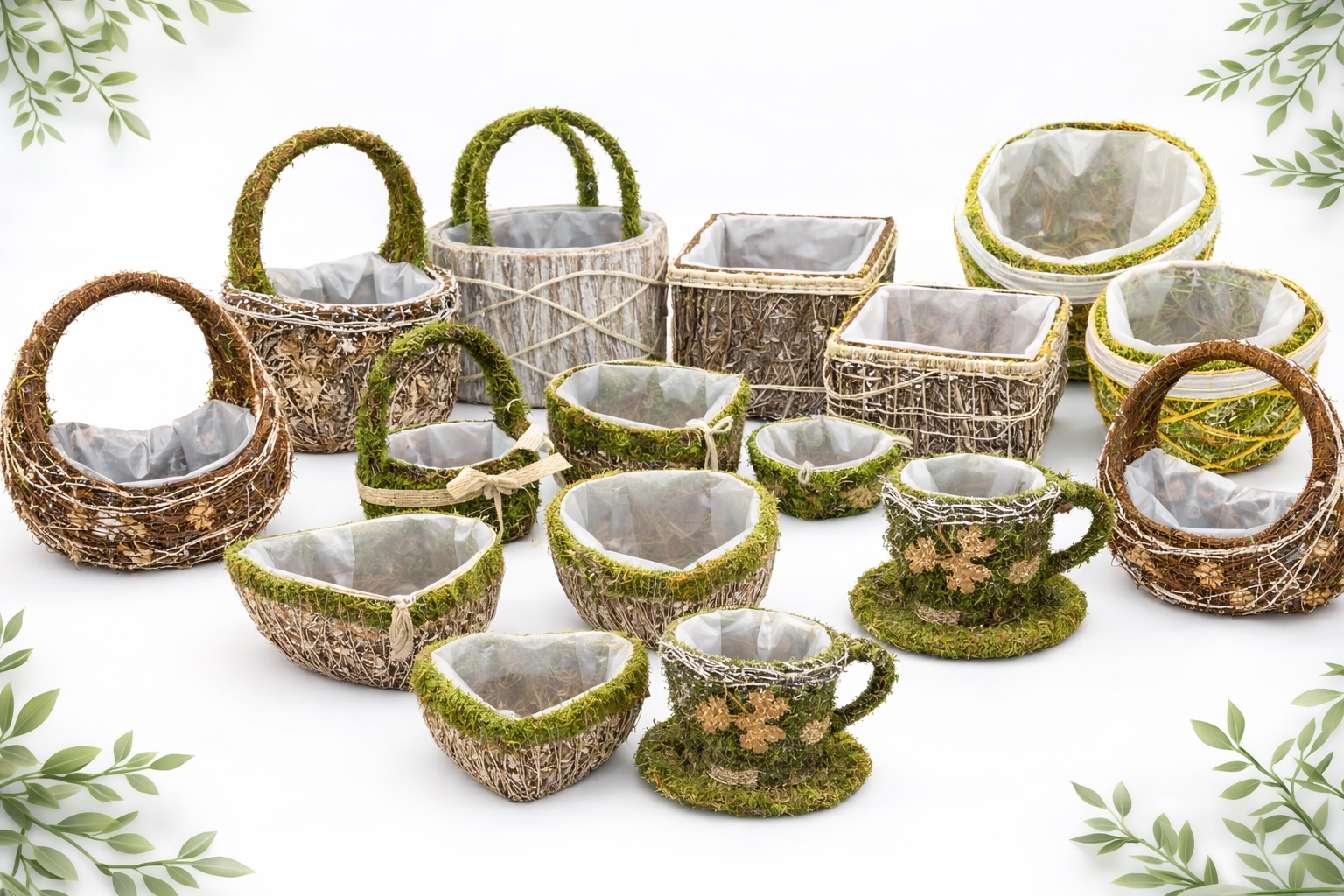 Cos lemn | 25x25x12cm | 1 buc | Floro - Accesorii florale