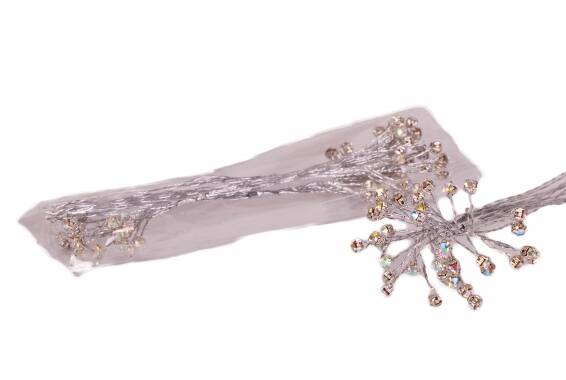 Diamante Iridiscent on Silver,